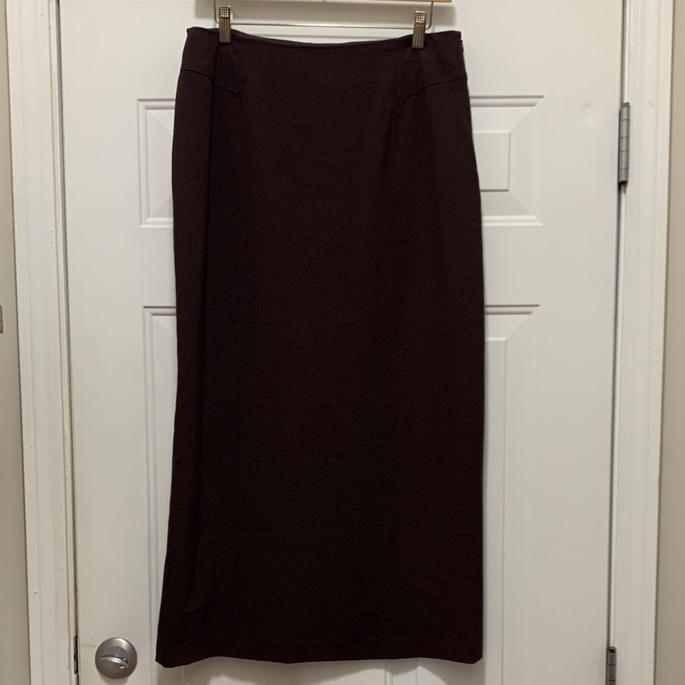 3/$15 Kim Rogers Chocolate Brown Maxi Skirt Size 10